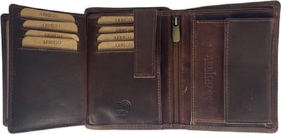 Portemonnee Heren - Bruin - RFID - Anti Skim - Leer - Portefeuille Heren - Pasjes - Roodbruin