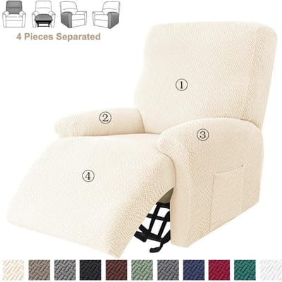 Jacquard Stretch Fauteuil Bankhoezen Elastische Split Fauteuil Stoelhoes Antislip Stoelen Slipcovers voor Woonkamer