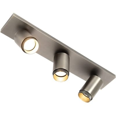 KS Verlichting - plafondlamp - Scott - 3 spot - GU10 - luxe verlichting - dimbare lamp - opbouwspot - aluminium - gun metal