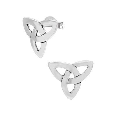 WeLoveSilver - Zilveren oorstekers - Triquetra - 925 Sterling Zilver