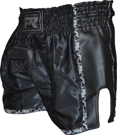 Punch Round Muay Thai Shorts Dull Carbon Camo
