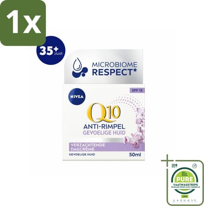 1 x NIVEA – Dagcrème – Q10 Power Sensitive SPF 15 – 50 ml - Gevoelige Huid - Anti-aging - Rimpelverlichting - SPF 15 - Dagcrème