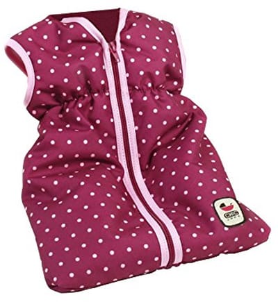 Poppenslaapzak voor Babypoppen - 45 x 27 x 2 cm in Paars en Roze