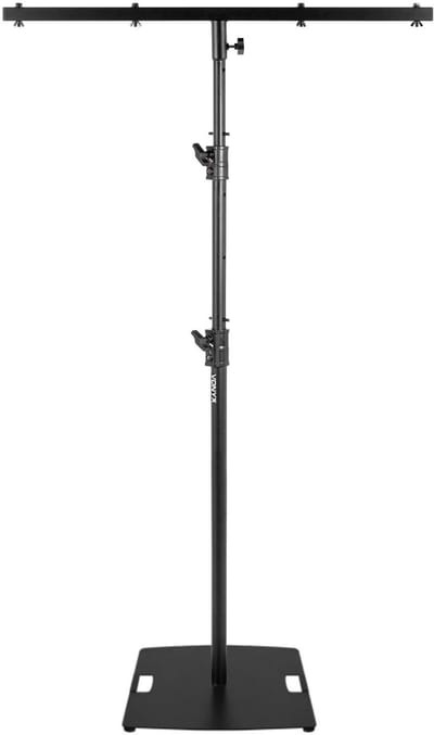 Vonyx lichtstatief pro - Met T-bar en baseplate - Voor 4 fixtures - 112 tot 260cm - 25 kg belastbaar