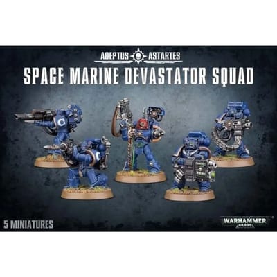 Set van 5 figuurtjes Games Workshop Warhammer 40k - Space Marine Devastator Squad