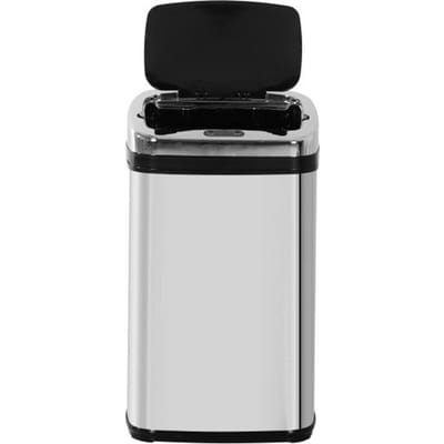 HOMCOM Automatische Prullenbak 30L met Infraroodsensor, Vierkant, Roestvrij Staal