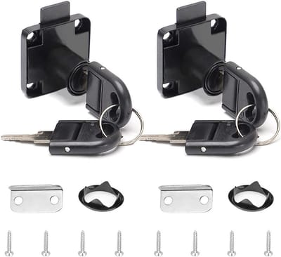 Zinc Legering Meubel Slot voor Lades en Kasten met 4 Sleutels - Veiligheidsslot voor Kasten en Lades, 19mm Opening, Duurzaam en Betrouwbaar