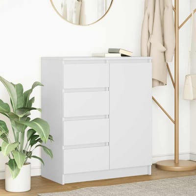 vidaXL - Dressoir - met - lades - 71x35x84 - cm - spaanplaat - wit