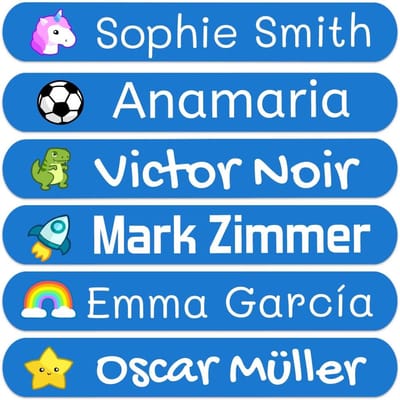 50 Strijklabels voor Kleding - Personaliseerbare Naambadges voor Kinderen en Baby's - Wasmachinebestendig