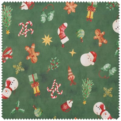 Katoenen popeline stof "Classic Christmas"