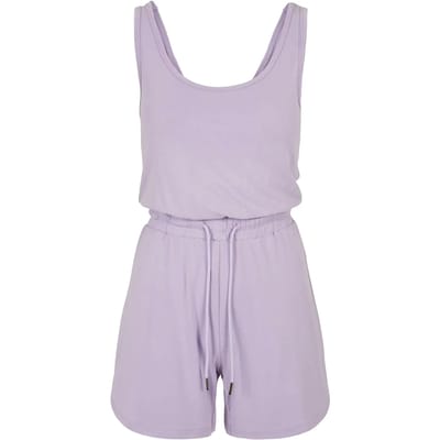 Urban Classics - Short Sleeveless Modal Playsuit - S - Paars