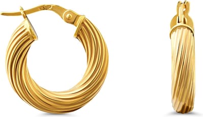 Miore Pure Oorbellen Dames - 9 Karaat - Kleur Geelgoud - Oorringen - 3.5 mm