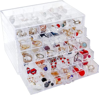 Sieradenopbergdoos met 120 Compartimenten voor Armbanden en Ringen - Perfecte Sieraden Display en Organizer met Lade