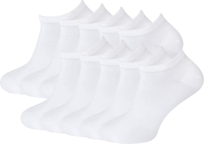 green-goose® Bamboe Dames Enkelsokken Sneakersokken - Maat 36-41 - 10 Paar - Wit - 85% Bamboe - Zacht, Ademend en Duurzaaam!