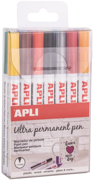 Apli Ultra Permanente Pen - Extra Fijn - 14 kleuren