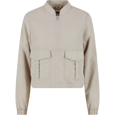 Urban Classics - Short Crinkle Nylon Jacket - XS - Grijs