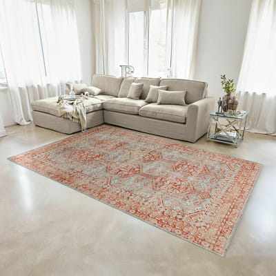 LOBERON Vloerkleed Incantaro rood/blauw