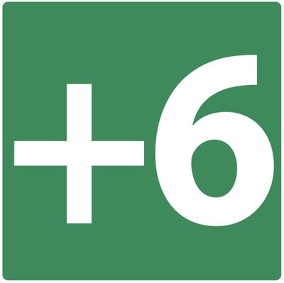 Niveau +6 bord - kunststof 150 x 150 mm