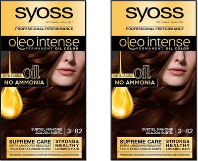 Syoss Haarverf Oleo Intense - 3-82 Subtiel Mahonie - 2 Stuks