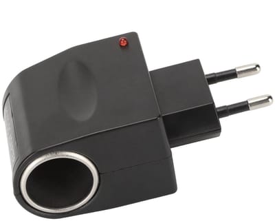 Allecto - Voedingsadapter AC Naar DC - Sigarettenaanstekeraansluiting - Handig en gebruiksvriendelijk - EU-stekker - Voor kleine auto-elektronica -...