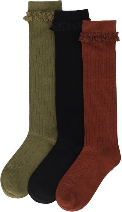iN ControL 3pack kniekousen RUFFLE maat 23/26