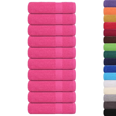 vidaXL - Douchehanddoeken - FROGN - 10 - st - 70x140 - cm - 360 - g/m² - roze