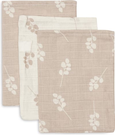 Jollein - Hydrofiel Washandje 15x20cm - Baby Washandje - Twig - Wild Rose - 3 Stuks