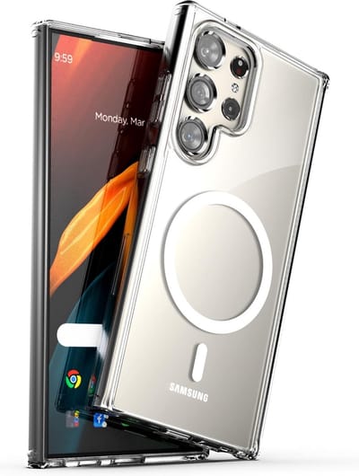 Casemania Hoesje Geschikt voor Samsung Galaxy S25 Ultra - Transparant - Anti Shock Back Cover - Geschikt voor Magsafe
