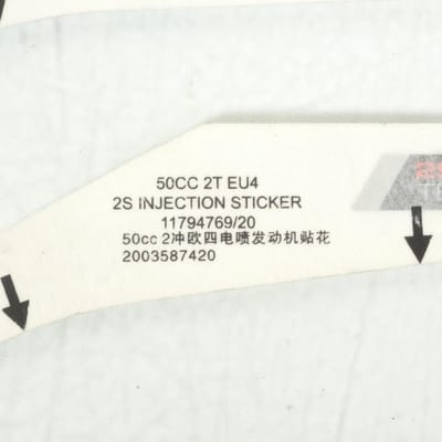 Autocollant 2S Injection tech pour scooter Peugeot 50 DJANGO 2T 11794769/20