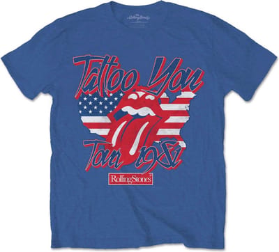 The Rolling Stones - Tattoo You Americana Heren T-shirt - S - Blauw