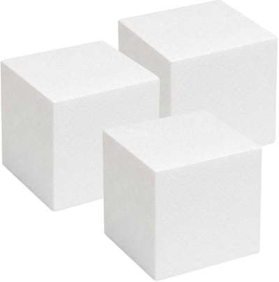 Piepschuim vormen - kubus - 3x - 25 x 25 x 25 cm - styropor hobby / DIY vorm - basis knutselfiguren