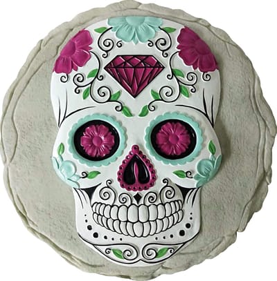 Sierlijke Stapsteen - Decoratieve Tuinsteen - Buiten Decoratie - Dubbelzijdig Ophangsysteem - 25 Cm Diameter - Multicolor