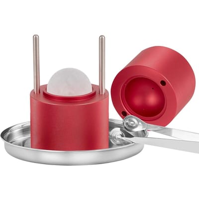 Presse à Boules de Glace, Machine à Boules de Glace 2,4 , Kit de Presse à Boules de Glace en Alliage d'Aluminium d'Avion pour Sphère de Glace de 60 mm, Presse à Glace avec Pince et Plateau d'Égouttement, pour le Whiskey,