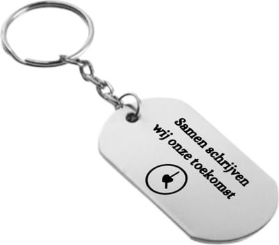 Akyol - samen schrijven wij onze toekomst sleutelhanger - Quotes - familie vrienden - cadeau - 54 x 29mm