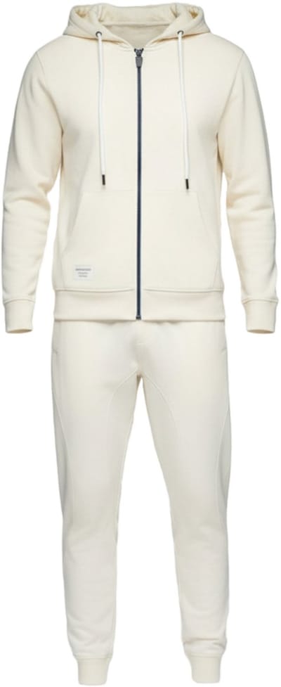 OMBRE Set - Katoen - Lange Mouw - Effen Crème S