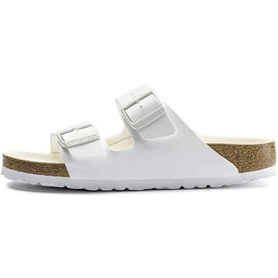 Sandales de Mode Arizona Étroites Birkenstock Sandales Unisexes Blanc 1019046 38 white