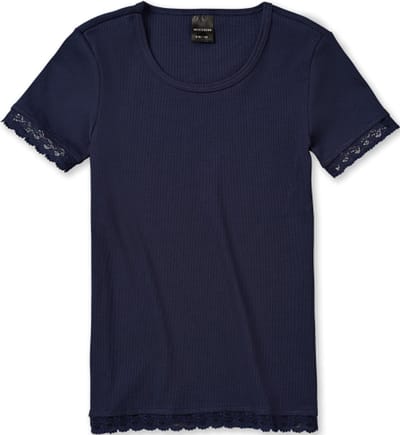 Schiesser - Basic - Shirt korte mouwen  - nachtblauw - Maat 140