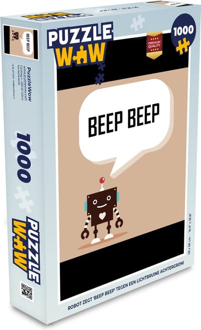 Puzzel Spreuken - Quotes - Beep beep - Robot - Hart - Kids - Jongens - Legpuzzel - Puzzel 1000 stukjes volwassenen