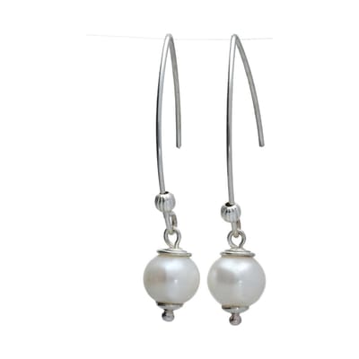 Bela Donaco Oorbellen Classic – Sterling Zilver – Witte Parels