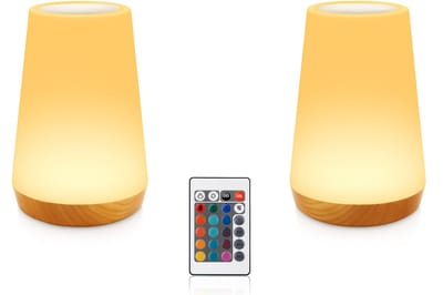 2 stuks - Nachtlampje Volwassenen - Tafellamp slaapkamer - USB oplaadbaar Nachtlampje Kinderen - Leeslamp - Wake-up Light - Sfeerlamp - LED verlichting - Bedlamp voor Baby, Kinderen & Volwassenen - Leeslampje Volwassenen