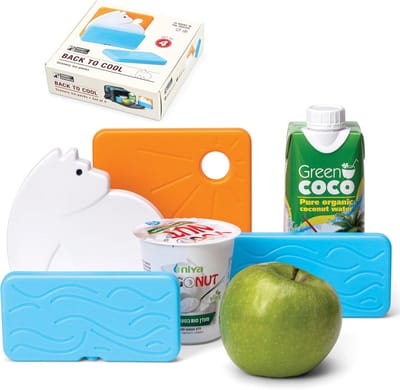 Set van 4 Herbruikbare Kleurrijke Koelaccu's voor Lunchbox en Koeltas