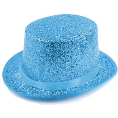 Chapeau Jazz à Large Bord Mode Couleur Unie Costume de Magicien Haut-de-forme Couvre-chef Multicolore Haut-de-forme de Magicien Carnavals blue