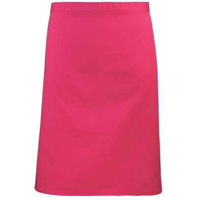 Premier Unisex Volwassenencollectie Halflang Taille Schort (Heet Roze)