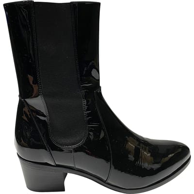 Chanel Laarzen in Zwart Lakleder