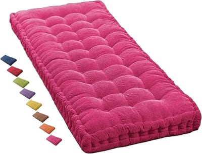 Tuinbank Kussen - Lounge Zitkussen - Buiten Ontspannen - Extra Dik Comfort - 55x200cm - Roos-rood