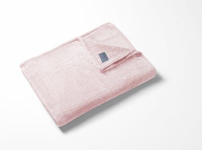 Linnick Flanel Fleece Deken Croco - light pink - 140x200cm - Plaid