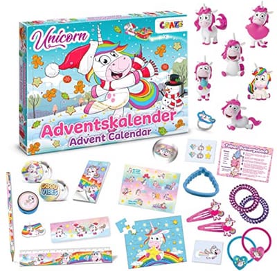 Eenhoorn Adventskalender voor Kinderen - Speelgoed Kerstkalender met Verrassingen en Accessoires