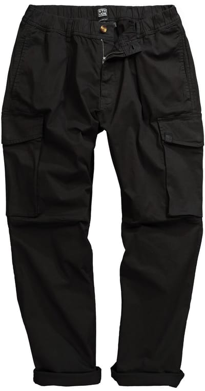 STHUGE - Heren - Cargobroek Buik-Fit Baggy-Fit - Zwart - Maat 52