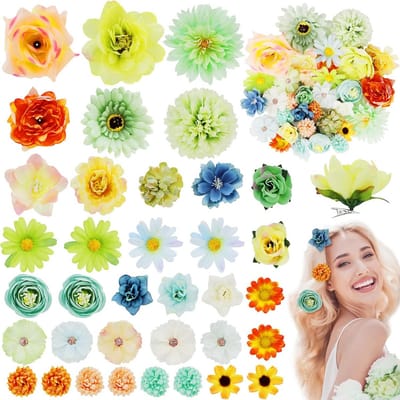 36x Bloemen Haarspeldjes Set - Bruids Haaraccessoires Roos & Andere Bloemen - Boho Chic Haarclips voor Dames en Meisjes