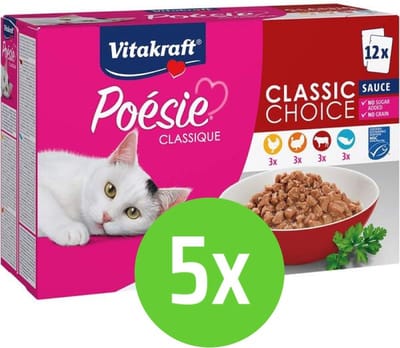 Vitakraft Poesie Voordeelpak - Classique Sauce- 5 pakken